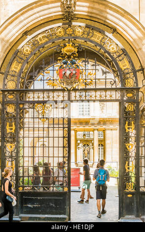 wrought iron gate, entrance of musée carnavalet Stock Photo