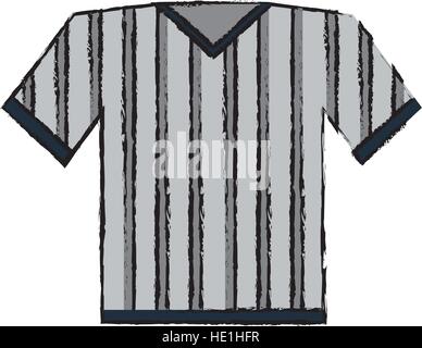 drawing jersey referee american football Stock Vector