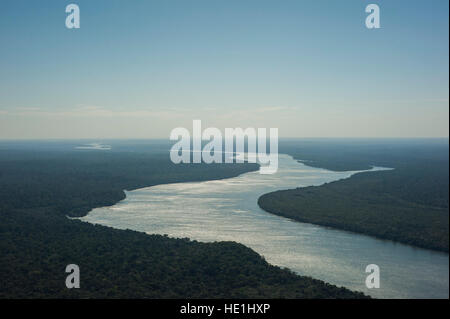 Juruena aerial view taken at the Juruena National Park, Brazil. Stock Photo