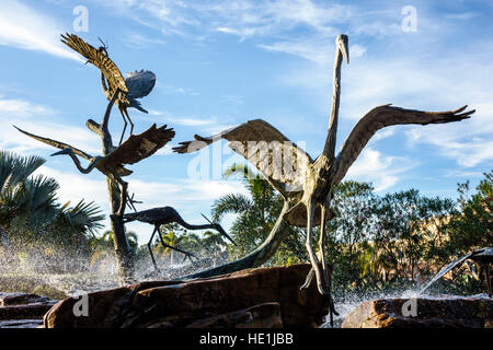 Florida St. Petersburg,Safety Harbor,Veterans Memorial Marina Park,public fountain,FL161129117 Stock Photo