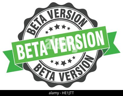 beta version stamp. sign. seal Stock Vector