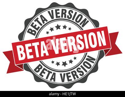 beta version stamp. sign. seal Stock Vector