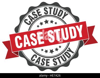 case study stamp. sign. seal Stock Vector