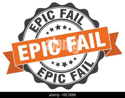 epic fail stamp. sign. seal Stock Vector