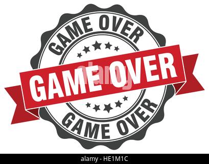 game over stamp. sign. seal Stock Vector