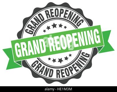 grand reopening stamp. sign. seal Stock Vector