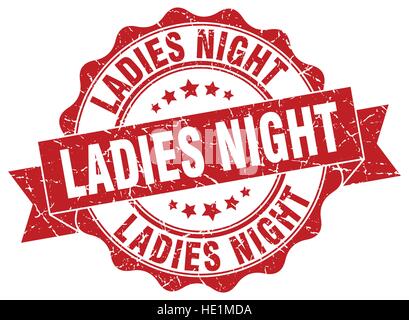 ladies night stamp. sign. seal Stock Vector