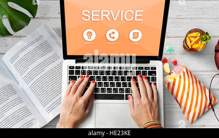 Service Support Solution Guide Concept Stock Photo - Alamy