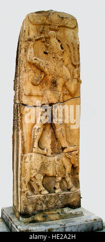 Phoenician merchant ship, stone carving dating c. 1st. C. AD. Stock Photo