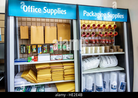 Miami Beach Florida,The UPS Store,interior inside,shipping,office packing supplies,display sale FL161125037 Stock Photo