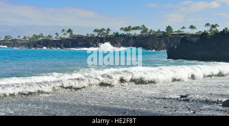 ocean seen from Mauna Lani beach Big Island of Hawaii Stock Photo