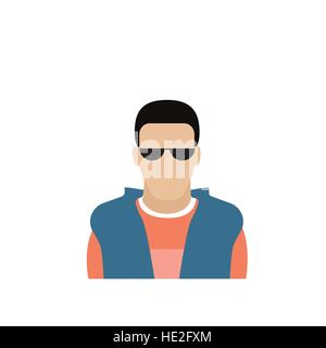 Hippy Hipster Man Avatar People Icon Stock Vector Image & Art - Alamy