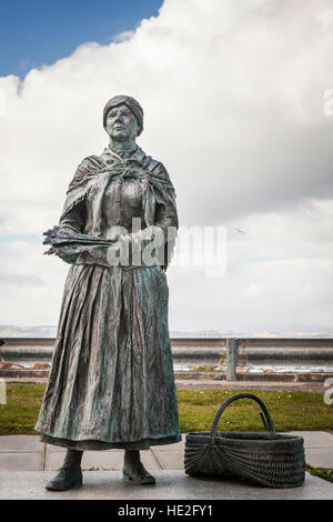 Fisher Wife Bronze Statue at Nairn in Scotland. Stock Photo