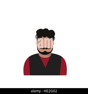 Arab Profile Icon Male Avatar Man, Muslim Cartoon Guy Portrait Stock Vector