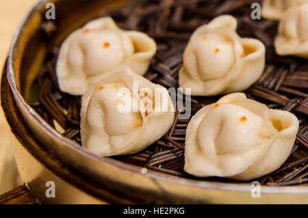 Tang Dynasty Show dinner cuisine food dumplings dim sum Xian, China. Stock Photo