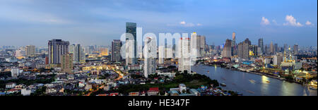 Thailand Landscape : Bangkok downtown at sunset Stock Photo