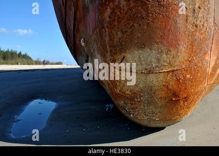 Ran aground oil tanker ship in Thailand Stock Photo