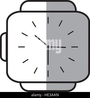 classic analog watch wearable technology shadow vector illustration eps 10 Stock Vector