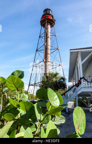 Florida Sanibel Island,Lighthouse,Sanibel Island Light Point Ybel Light,FL161129300 Stock Photo