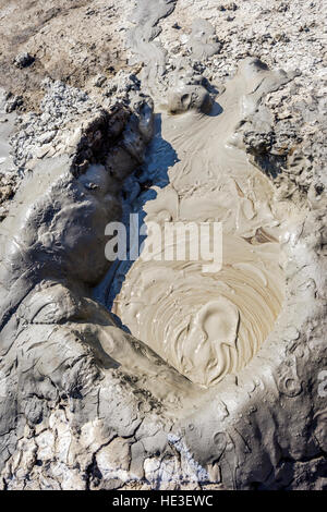 Mud volcano crater in Gobustan, Azerbaijan Stock Photo