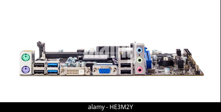 Connector of computer motherboard, back side computer port isolated on ...