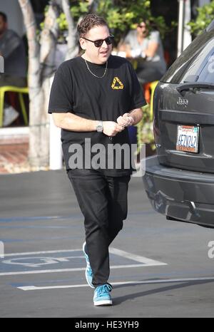 Jonah Hill after leaving a branch of Fred Segal in Beverly Hills, California.  Featuring: Jonah Hill Where: Beverly Hills, California, United States When: 07 Nov 2016 Stock Photo