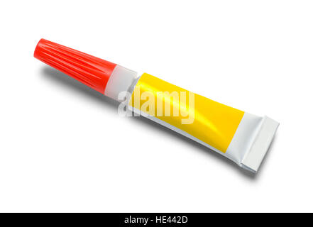 Tube of Strong Glue Isolated on White Background. Stock Photo