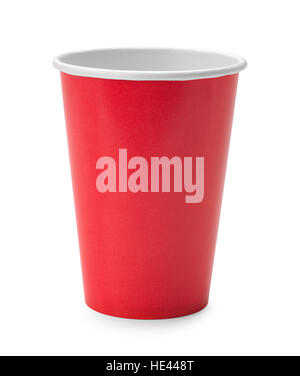 Red Paper Cup Isolated On White Background Stock Photo - Download Image Now  - Cup, Soda, Drinking Straw - iStock