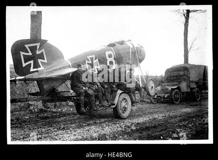 Captured German aeroplane Stock Photo