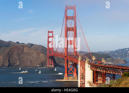 Golden Gate Bridge Fort Point San Francisco Bay California Stock Photo