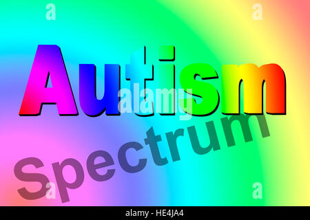 Autism spectrum, conceptual illustration. Autism spectrum is used to describe several neurodevelopmental disorders that involve deficits in social communication and interaction and restricted or repetitive patterns of behaviour or interests. Stock Photo