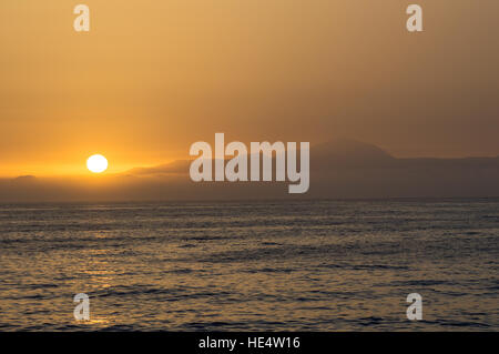 Sunset Over Tenerife Stock Photo