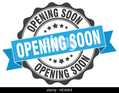 opening soon stamp. sign. seal Stock Vector