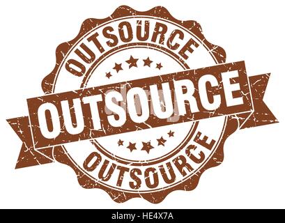 outsource stamp. sign. seal Stock Vector