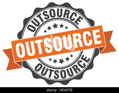 outsource stamp. sign. seal Stock Vector