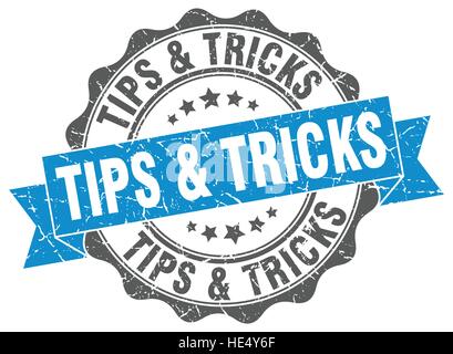 tips & tricks stamp. sign. seal Stock Vector
