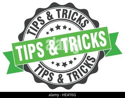 tips & tricks stamp. sign. seal Stock Vector