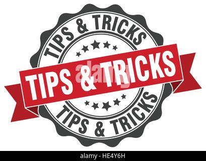 tips & tricks stamp. sign. seal Stock Vector