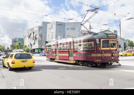 City CIrcle Tram in Federation Square, Melbourne, Victoria, Australia Stock Photo