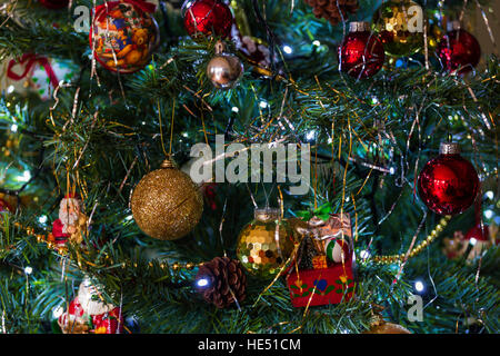 Various Christmas Tree Decorations Stock Photo