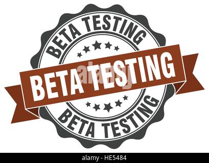 beta testing stamp. sign. seal Stock Vector