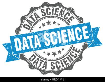 data science stamp. sign. seal Stock Vector