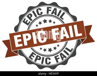 epic fail stamp. sign. seal Stock Vector