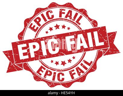 epic fail stamp. sign. seal Stock Vector