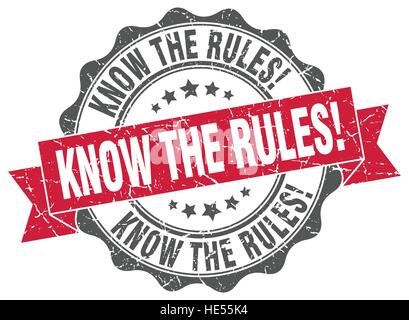 know the rules! stamp. sign. seal Stock Vector