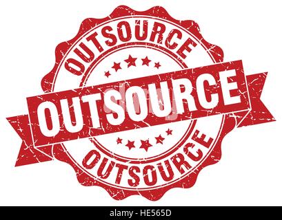 outsource stamp. sign. seal Stock Vector