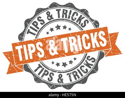 tips & tricks stamp. sign. seal Stock Vector