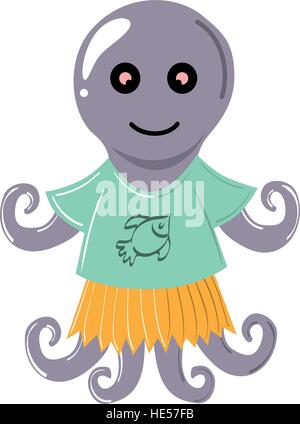 Cute vector octopus Stock Vector