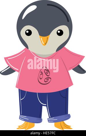 Cute vector penguin Stock Vector