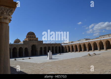 Okba Ibnou Nafaa Mosque in Kairouan, Tunisia Stock Photo